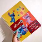 Caderno Stitch Angel Capa Dura Grande 10 Matérias 160 Folhas