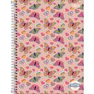 Caderno Univ 16M Capa Dura Pepper Feminino Borboleta 2025 256FL Tilibra