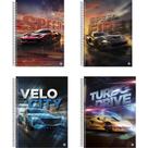 Caderno Universitário 01X1 Capa Dura Silver Tuning 80 Folhas Pacote com 4