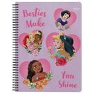Caderno Universitário 1 Matéria 80 Folhas Princesa Corações - School Basics