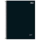 Caderno Universitário 10 Matérias Zip Preto 160 Folhas Tilibra