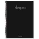 Caderno Universitário 1x1 80 Fls Capa Plástica Foroni - Fluor Mix Preta