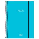 Caderno Universitário 1x1 80 fls Capa Plástica Tilibra - Neon Azul 2