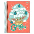 Caderno Universitário 1x1 80 Folhas Grogu Capa Dura Jandaia