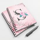 Caderno Universitário 96 fls Floral Letra S