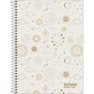 Caderno Universitário Capa Dura School Basics Feminino 10 Matérias 160 Folhas