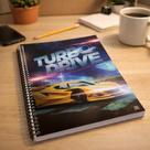 Caderno Universitário Carro Turbo Capa Dura 1 Matéria 80 folhas