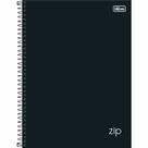 Caderno Universitário Espiral 1 Matéria Capa Dura Zip 80 Folhas Preto Tilibra