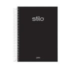 Caderno Universitário Espiral 10 Matérias Capa Dura 160 Folhas Stilo preto Caderno Universitário Espiral 10 Matérias Capa Dura 160 Folhas Stilo preto