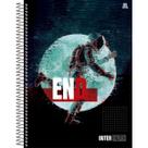 Caderno Universitário Espiral 15 Matérias Outer Space Sci-fi Capa Dura 240 Folhas Animativa