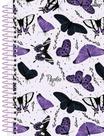 Caderno Universitário Espiral Papilio Borboletas 10 Matérias 160 Folhas Capa Dura Animativa