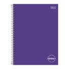 Caderno Universitário Espiral Tilibra com 96 Folhas Pautadas Zoom Roxo Capa Dura Anotações Aula