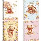 Caderno Universitário Love Bears 10 Matérias 160 Folhas Capa Dura (pacote com 4)