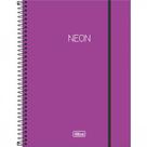 Caderno Universitário Neon Roxo 10 Matérias Tilibra - Individual