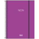 Caderno Universitário Neon Roxo Capa Plástica 1 Matéria 80 Fls Tilibra 1 ed