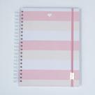 Caderno Universitátio Wire-O (Espiral Branco) com Folhas Reposicionáveis e Pautadas - 80 Folhas e Divisórias