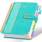 Caderno Veytust de Couro 16 x 21 cm, 300 Páginas, 5 Seções