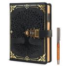 Caderno WEMATE A5 22x15cm Diário com travamento em couro 260 páginas Caderno WEMATE A5 22x15cm Diário com travamento em couro 260 páginas