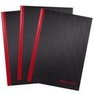 Cadernos Black N' Red Business Journals, pacote com 3, 96 folhas