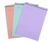 Cadernos espirais Mintra Office Top Bound College Ruled, pacote com 3