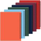 Cadernos espirais Yahenda A5, 21 x 14 cm, forrados, pacote com 6 cores