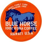 Café Blue Horse Kona 100% Kona Torrado Médio 10 Cápsulas