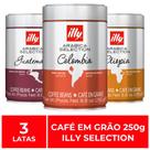 Café em Grão, Illy Selection, 3 Latas de 250g