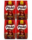 Café Especial Torrado em Grãos Espresso Pilão Pouch Pacote 1kg Kit 4 unidades