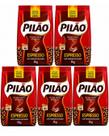 Café Especial Torrado em Grãos Espresso Pilão Pouch Pacote 1kg Kit 5 Unidades