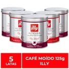 Café Moído, Illy, 5 Latas de 125g