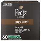 Café Peet's Major Dickason's Torrado Escuro 60 Cápsulas K-Cup