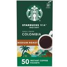 Café Solúvel Starbucks VIA Colômbia Torra Média 50 unidades