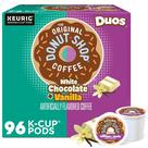 Café The Original Donut Shop Duos, chocolate branco, baunilha, 96 quilates