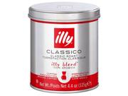Café Torrado e Moído Especial Illy Classico Filtro 100% Arábica Lata 125g Café Torrado e Moído Especial Illy Classico Filtro 100% Arábica Lata 125g