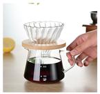 Cafeteira Com Suporte De Coador Vidro Borossilicato 600ml
