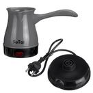 Cafeteira eletrica 600w maquina de cafe expresso europeu turco aquecedor de agua cinza