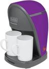 Cafeteira eletrica black decker freestyle cm02 para duas xicaras - cinza/roxo - 220v