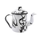 Cafeteira Esmaltada Marmorizada Luxo 1,1 L C/ Tampa Preto