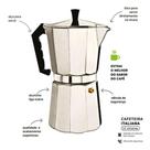 Cafeteira Expresso Italiana Alumínio 6 Xícaras 250ml Kehome
