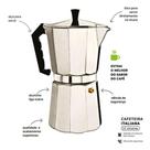 Cafeteira Expresso Italiana Alumínio 9 Xícaras 350ml Kehome