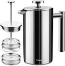 Cafeteira French Press MuellerLiving 600mL em aço inoxidável