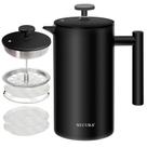 Cafeteira French Press Secura 1L em aço inoxidável preta