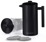 Cafeteira French Press Utopia Kitchen 350ml em aço inoxidável