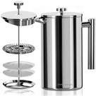 Cafeteira French Press Utopia Kitchen 350ml em aço inoxidável