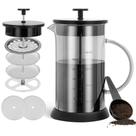 Cafeteira French Press YMMIND 1L/34 onças de borosilicato cinza