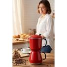 Cafeteira Moka Vermelha Clássica - Café Forte & Aromático