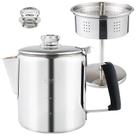 Cafeteira Percolator APOXCON em aço inoxidável com 6 xícaras de prata