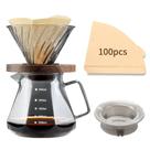 Cafeteira Pour Over Mongdio 600mL com 100 filtros V60