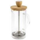 Cafeteira Prensa Francesa Vidro 350ml Com Tampa Bambu Café