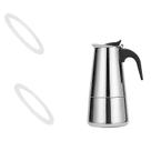 Cafeteiras de gotejamento panela de aço inoxidável cafeteira espresso italiana com anel de vedação cafeteiras